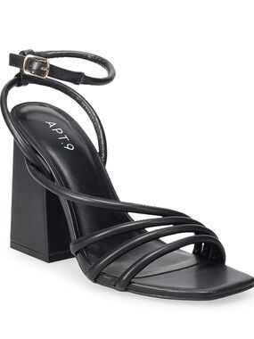 Apt. 9® Women's Strappy Block Heels in black Size 10 M